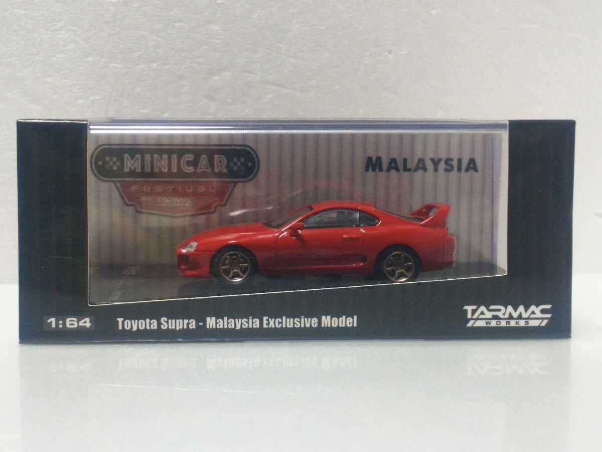 Amazon.co.jp: Tarmac 1/64 トヨタ スープラ A80 赤 レッド ミニカー